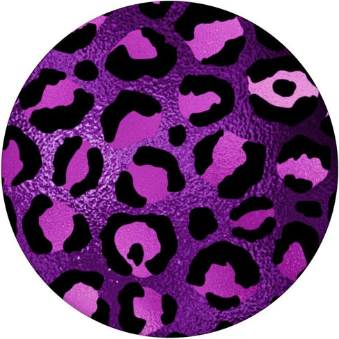 Purple Leopard Print Animal Skin PopSockets Swappable PopGrip