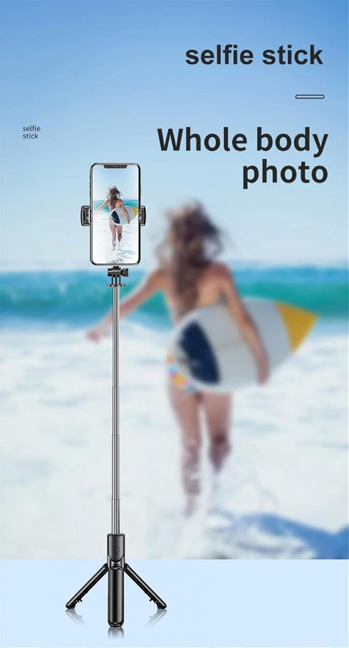 Laugwey Portable Bluetooth Selfie Stick,Retractable Wireless Selfie Stick Mobile Phone Holder with Wireless Remote