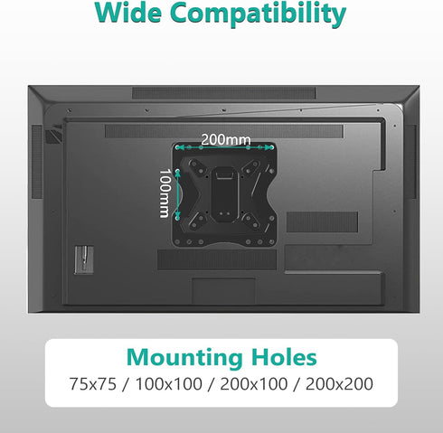 WALI Adjustable TV Ceiling Mount Bracket for 23 to 43 Inch LED, LCD, OLED Displays, up to 110 Lbs