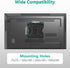WALI Adjustable TV Ceiling Mount Bracket for 23 to 43 Inch LED, LCD, OLED Displays, up to 110 Lbs