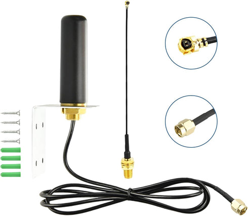 Boobrie 915Mhz 5dBi 15CM ESP32 V3 915MHz LoRa Antenna Omni-Directional SMA Male + Adapter Cable for Meshtastic LoRa