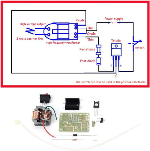 15KV Boost High Voltage Generator - High Frequency Transformer Inverter Arc Igniter Coil Module, 2 Sets (Include PCB