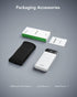 Portable Charger with Built-in Cables, Slim 10000mAh Travel Battery Pack, 6 Outputs 3 Inputs 3A Fast Charging