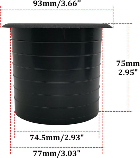 Speaker Cabinet Port Tubes for PA/DJ Speaker Cabinets, Subwoofer Bass Reflex Tube, 3" Diameter, 3" Length - 2Pack