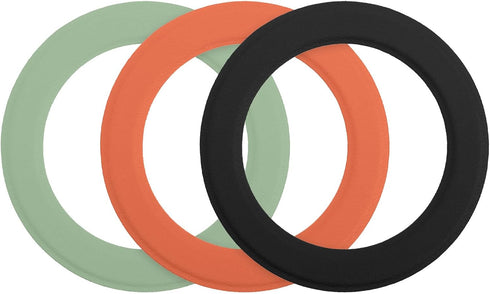 uxcell Magnetic Sticker Ring, 3 Pcs Universal Magnetic Adapter Ring Leather Magnet Wireless