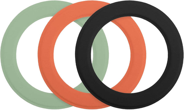 uxcell Magnetic Sticker Ring, 3 Pcs Universal Magnetic Adapter Ring Leather Magnet Wireless