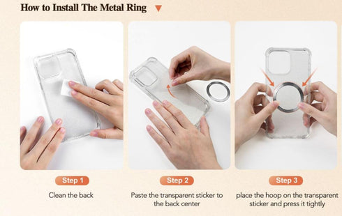KCA_S3 360 15 16 17 S24 Purple Phone Ring Holder Case Compatible Magnetic Grip Rotation iPhone Pro Max Samsung Galaxy