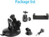 PellKing Action Camera Suction Cup Mount with Adhesive Pad for Vehicle Windshield & Dashboard, Compatible with GoPro