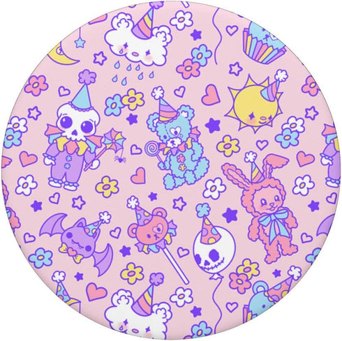 Clowncore Pastel Goth Clown Babycore Kidcore Weirdcore Cute PopSockets Swappable PopGrip
