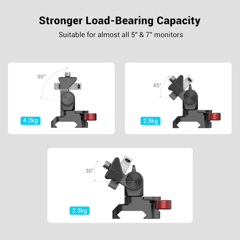 SMALLRIG Field Monitor Mount with NATO Clamp, Camera Monitor Holder for 5” and 7” Monitors
