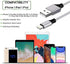 Apple MFi Certified 6-Pack Lightning Cables (3/3/6/6/6/10FT) for iPhone 14 Pro/13/12/11 - Fast Charging, Silver & White.