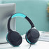 POWMEE Kids Over-Ear Headphones, 94dB Volume Limited, Adjustable Stereo 3.5MM Jack for Kids/Teens (Black)