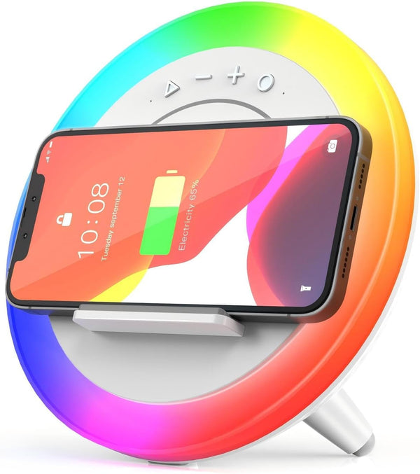 Swarmir Bluetooth Speaker Night Lights, Wireless Charging Kids Speaker, Color Changing Modern Bluetooth