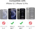 JETech Magnetic Case for iPhone 12/12 Pro 6.1-Inch Compatible with MagSafe, Translucent Matte Back Slim Shockproof Phone Cover (Black)