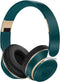 RAT TAIL Bluetooth Headset, Comfortable Over Ear Stereo Wireless Headphones with Mic, 20H Playtime, Deep Green