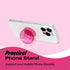 Svanove Adhesive Phone Grip Stand, Cute Silicone Clear Stick on Phone Grip Holder Collapsible Kickstand for iPhone