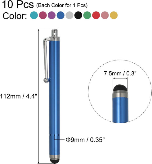 MECCANIXITY 10pcs Stylus Pens for Touch Screens Universal Capacitive Stylus Pencil High Sensitivity Precision for Phone Tablet All Capacitive Touch Screen Device