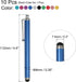 MECCANIXITY 10pcs Stylus Pens for Touch Screens Universal Capacitive Stylus Pencil High Sensitivity Precision for Phone Tablet All Capacitive Touch Screen Device