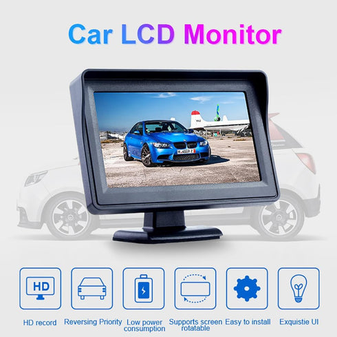 B-Qtech 4.3 inch Color TFT LCD Display Screen Backup Camera Monitor for Car SUV Van Truck