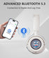 Wireless On-Ear Headphones Bluetooth with Microphone, Lightweight Foldable Wireless Headphones Built-in LED Lights, FM Radio, Micro SD/TF Slot for Travel Home, Blue Q9M