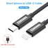 COSOOS 2 Short USB-C to iPhone Cables (10in/26cm) Nylon Braided Fast Charging Syncing Cable, Power Cord Compatible for iPhone 14 Pro Max,14 Plus,14, 13 Pro Max,12,11,XS,X, PD USB-C Charger Station