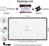 Mdbebbron 120 inch 16:9 Projector Screen Foldable Anti-Crease Portable Projector Movies Screens for Home Theater