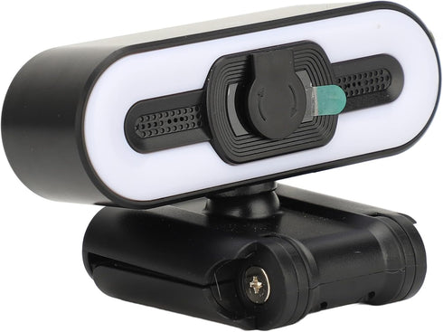 ASHATA 4K Digital Zoom, Webcam Built in Microphone, Super Bright Fill Light Auto