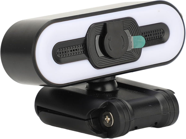 ASHATA 4K Digital Zoom, Webcam Built in Microphone, Super Bright Fill Light Auto