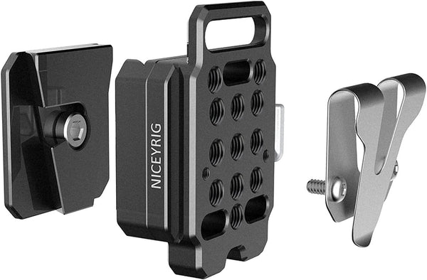 NICEYRIG Mini V-Lock Mount Baseplate for Arca Swiss Quick Release, DSLR Camera Tripod, Monopod