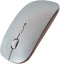 Bluetooth Mouse for Laptop/Tablet/iPhone/Android PC, Rechargeable Slim Quiet Mice Compatible with Windows/Linux, Silver