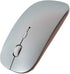 Bluetooth Mouse for Laptop/Tablet/iPhone/Android PC, Rechargeable Slim Quiet Mice Compatible with Windows/Linux, Silver