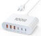100W USB C Fast Charger Block, Compact GaN 6 Port PD USB C & QC USB A Wall Charger, Type C Charging Station Hub for