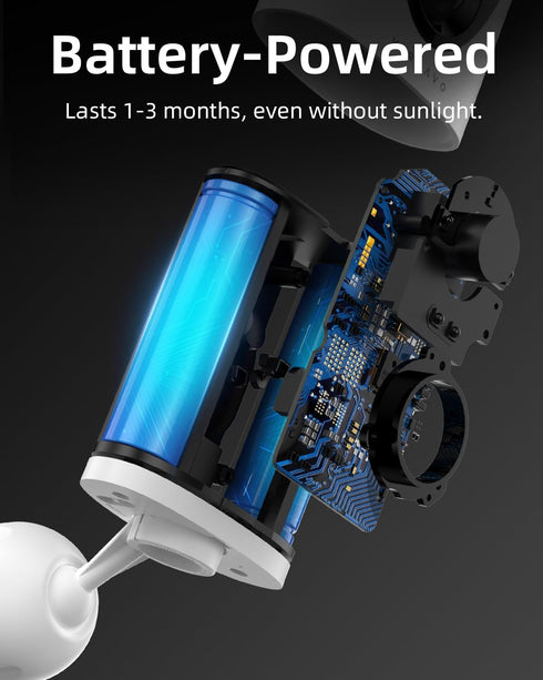 VIRTAVO 2K 2-Way 2.4GHz Wireless Solar Security Camera Outdoor, Starlight Color Night Vision, PIR Motion Detection