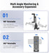 Neewer Metal Phone Tripod Mount with Cold Shoe & NATO Clamp for DJI RS4 RS3 Pro RS2 RSC2 Gimbal Stabilizer, 180° Tilt