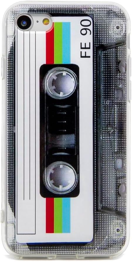 80s Retro Tape Cassette Soft Back Cover Phone Case for iPhone 7, 8, SE 2020/2022 - Compatible & Stylish!