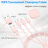 6in1 Multi Charging Cable 10FT, Magnetic Charger for Apple Watch Ultra/SE/9/8/7/6/5/4/3/2/1, Multiple Charger Cord for iPhone 15/14/13/12/11/Galaxy/Pixel, Pink USB A/C Universal Travel Charger