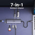 UGREEN Revodok 7 in 1 USB C Hub - Gigabit Ethernet Adapter with 4K@60Hz HDMI, 100W PD Charging, USB A Data Ports, SD/TF
