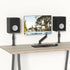 suptek Clamp-on Speaker Stand Desk Mount Set, Height Adjustment, Universal Audio Holders for Computer & Bookshelf