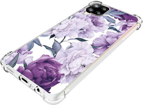 Slim Flexible TPU Case for Galaxy A12 5G, Airbag Bumper Shock Absorption Rubber Soft Silicone Cover for Girls Women