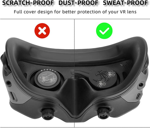 Lens Protective Cover Cap for DJI Goggles 3, Silicone Dust Cover Compatible with DJI Avata 2 Goggles 2/3
