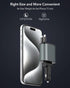 Retractable Car Charger, 4 in 1 Fast Phone Charger 66W with 2 Retractable Cables for iPhone 15/14/13/12/11