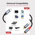 3.3FT USB-C to Dual RCA Cable - Digital to Analog Audio Cable with DAC Chip, Gold-Plated RCA Connectors, Dual-Shielded
