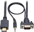 Tripp Lite HDMI to VGA + Audio Adapter Converter Cable, Active Low Profile, 6ft