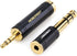MOBOREST 3.5mm M to 6.35mm F Stereo Pure Copper Adapter, 1/8 Inch Plug Male to 1/4 Inch Jack Female Adapter