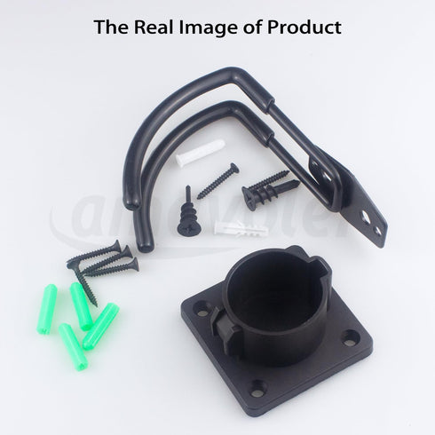 EV Charger Holder, Electric Vehicle Charger Nozzle Holster Dock and J-Hook Combination for J1772 Connector