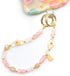 Cute Pink Phone Charm Beaded Strap, Adjustable Cell Phone Lanyard Wrist Strap for Women and Girls