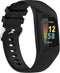 Silicone Sport Band Compatible with Fitbit Charge 6/Charge 5, Soft Silicone Strap with Shatter-Resistant Protective Case
