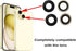 2 Pcs/Set 15 Plus Rear Camera Lens Replacement for iPhone 15, Back Camera Lens Glass Replacement with Repair Tool