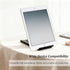 Attkryy Compact Adjustable Foldable Phone Stand for Desk - Black, Mini Mobile Holder for iPhone, Kindle