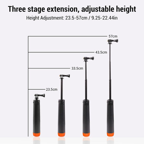 Yunir 4 1 5 4 3 X4 X3 2 in Selfie Stick Floating Hand Grip Tripod Extendable Selfie Monopod,Snorkeling Underwater